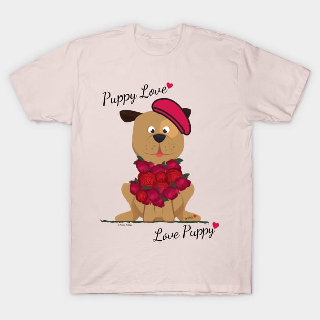 Puppy Love, Love Puppy T-Shirt by Phebe Phillips